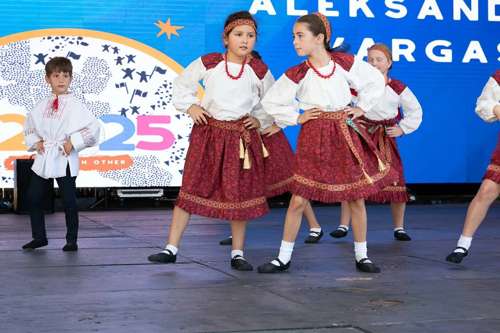 Children performing traditional folk dance